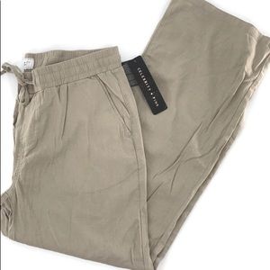 Celebrity Pink Womens Wide Leg Linen Pants